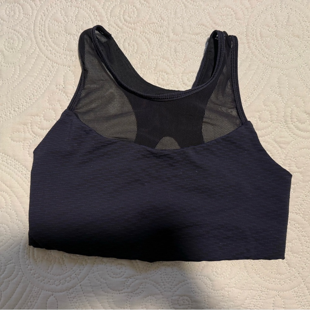 Lululemon Navy Blue Mesh Racerback Sports Bra – Size 4